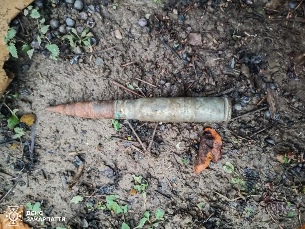 Ужгородка виявила артилерійський снаряд ДСВ на власному подвір’ї