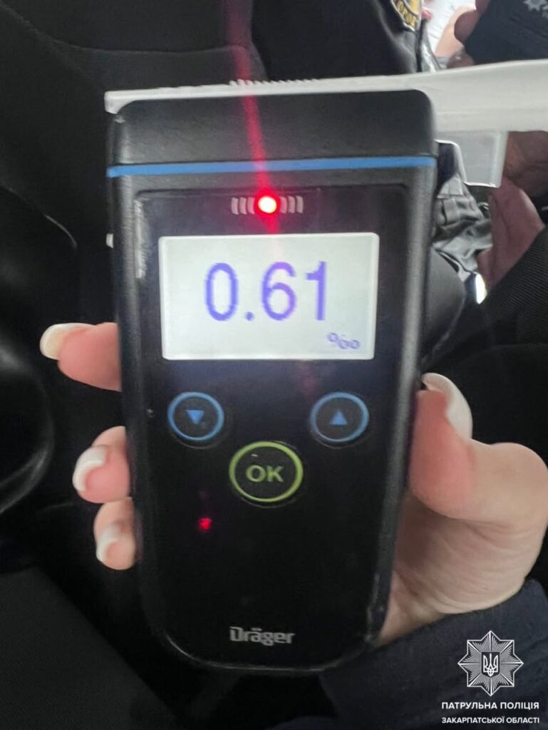 У Мукачеві притягнули до відповідальності нетверезу водійку