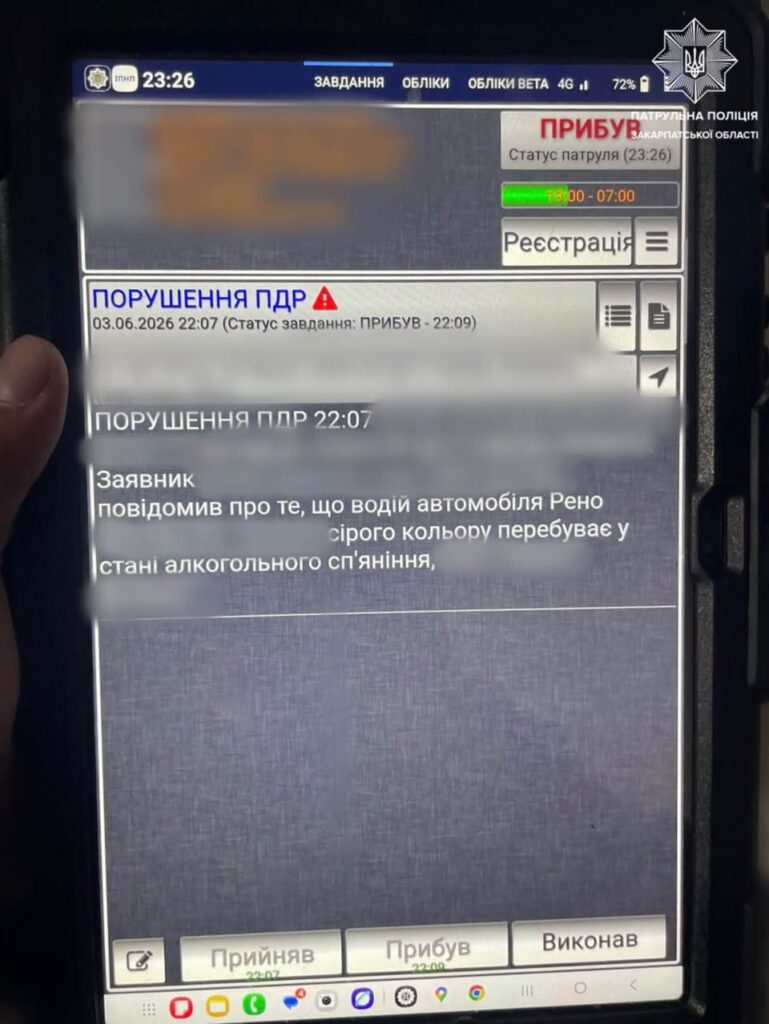 В Ужгороді небайдужість громадянина допомогла виявити нетверезого водія